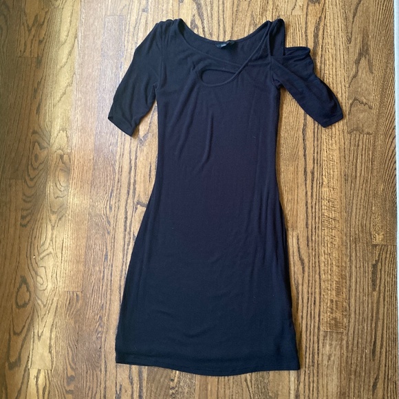Gold Ray Black Midi Dress - Picture 1 of 3